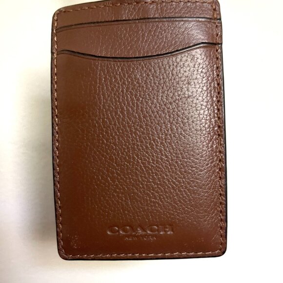 Coach Brown Leather ID Lanyard - Picture 3 of 4